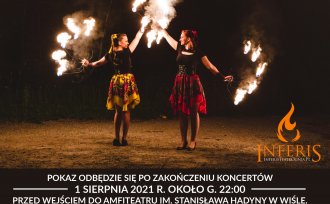 Plakat pokazu ognia na zakończenie 58.TKB